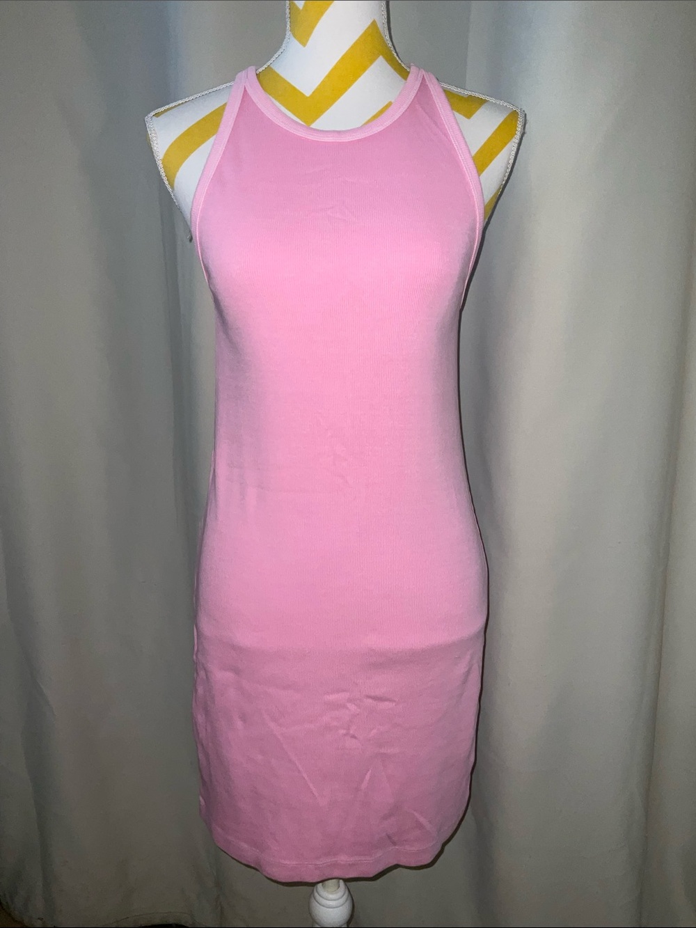 NWOT Old Navy Pink Ribbed Petite Tank Dress